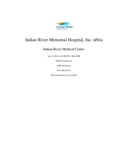 January 28, 2015 - Indian River Medical Center