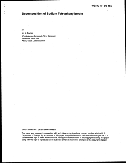 Decomposition of Sodium Tetraphenylborate