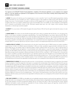 Housing License 2016-2017