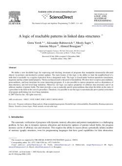 A logic of reachable patterns in linked data