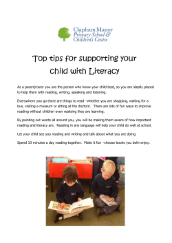 Literacy - Clapham Manor Primary School