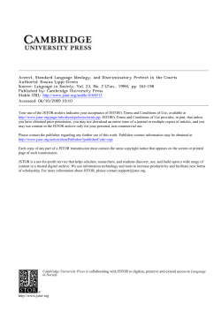 Standard Language Ideology