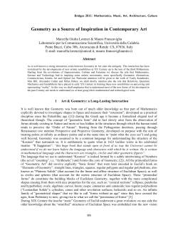 Geometry as a Source of Inspiration in Contemporary Art