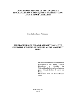 PROGRAMA DE P&Oacute;S-GRADUA&Ccedil;&Atilde;O EM INGL&Ecirc;S: ESTUDOS