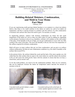 Building-Related Moisture Fact Sheet