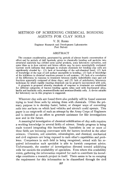 method of screening chemical bonding agents for clay soils