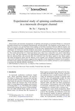 Experimental study of spinning combustion in a mesoscale