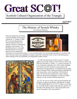 Scottish Cultural Organization of the Triangle The History of Scotch