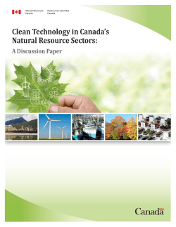 Clean Technology in the Natural Resource Sectors