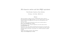 ISO character entities and their LaTeX equivalents