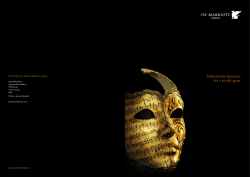 Definitively Venetian. Set a world apart.