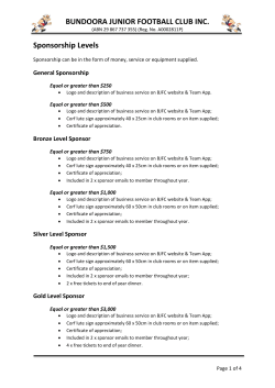 Specialized Sponsorship Package