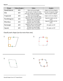 Name Classify each shape (can be more than one). 1. 2