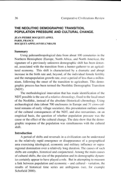 36 the neolithic demographic transition, population pressure and