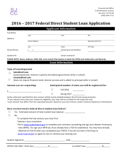 2016 &ndash; 2017 Federal Direct Student Loan Application