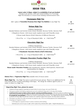 HIGH TEA - Room with Roses