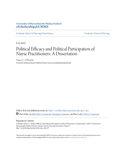 Political Efficacy and Political Participation of Nurse