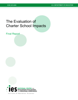 The Evaluation of Charter School Impacts