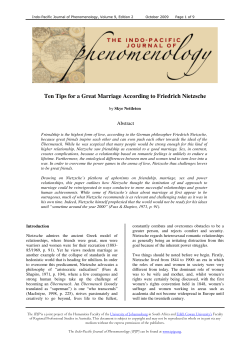 Ten Tips for a Great Marriage According to Friedrich Nietzsche