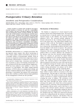 Postoperative Urinary Retention