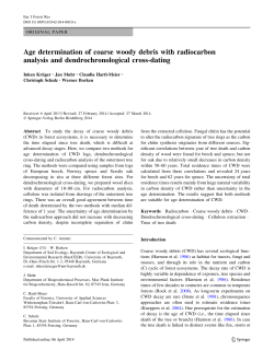 Age determination of coarse woody debris with radiocarbon analysis