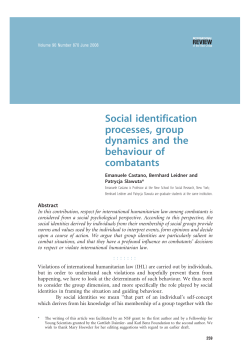 Social identification processes, group dynamics