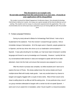 This document is an example only. Do not take anything from this