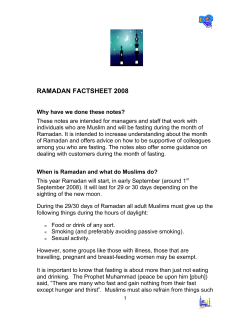 ramadan factsheet 2008
