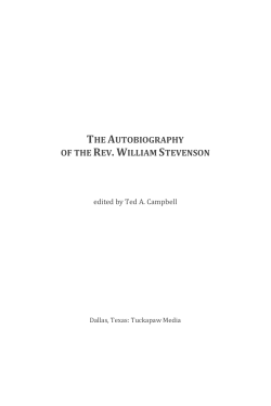 Autobiography of William Stevenson