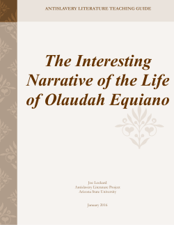 The Interesting Narrative of the Life of Olaudah Equiano