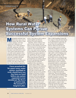 I have preached this for years: every water system, municipal or rural