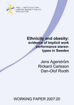 Ethnicity and obesity: evidence of implicit work performance
