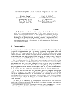 Implementing the Davis-Putnam Algorithm by Tries