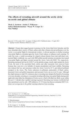 The effects of rerouting aircraft around the arctic circle on arctic and