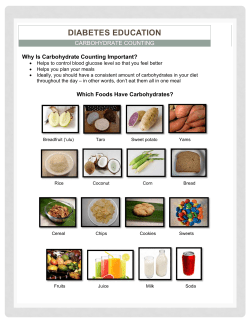 Diabetes Education: Carbohydrate Counting