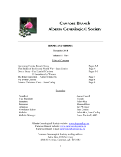 11-4 November 2014 - Camrose Branch