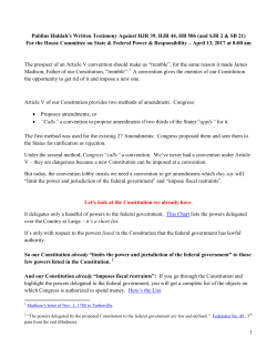 1 Publius Huldah`s Written Testimony Against HJR 39, HJR 44, HB