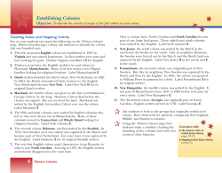 Establishing Colonies