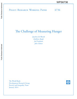 The Challenge of Measuring Hunger