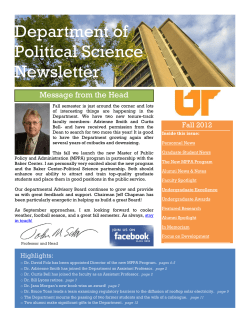 Fall 2012 - Department of Political Science