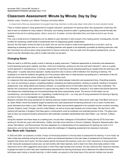 Classroom Assessment - Orting School District