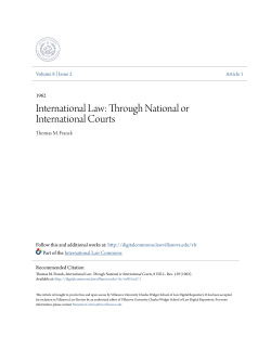 International Law: Through National or International Courts