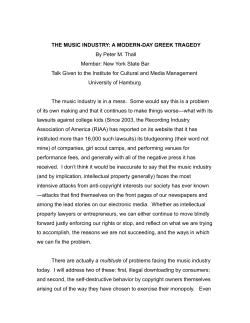The Music Industry. A Modern.Day Greek Tragedy