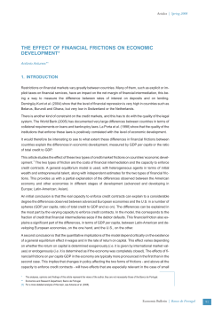 The Effect of Financial Frictions on Economic Development