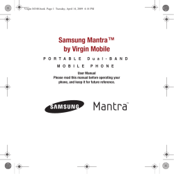 Samsung Mantra By Virgin Mobile