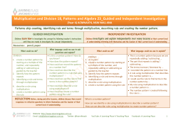 Multiplication and Division 18, Patterns and Algebra 23_Guided and
