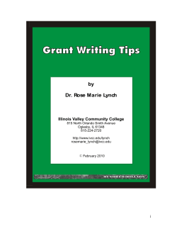Grant Writing Tips