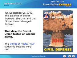 On September 2, 1949, the balance of power between the U.S. and