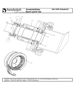 Ersatzteilliste Spare parts list