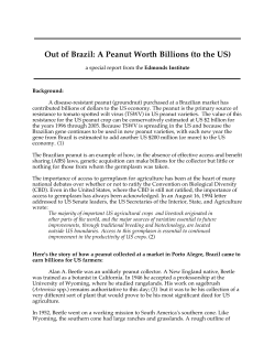 Out of Brazil: A Peanut Worth Billions (to the US)